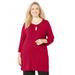 Plus Size Women's Liz&Me® Swing Tunic Top by Liz&Me in Classic Red (Size 5X)