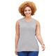 Plus Size Women's Liz&Me® Classic Shell by Liz&Me in Medium Heather Grey (Size 2X)