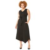 Plus Size Women's Liz&Me® Sleeveless Ponte Knit Dress by Liz&Me in Black (Size 3X)