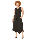 Plus Size Women's Liz&Me® Sleeveless Ponte Knit Dress by Liz&Me in Black (Size 1X)