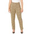 Plus Size Women's Liz&Me® Slim Leg Ponte Knit Pant by Liz&Me in Soft Camel Animal (Size 3X)