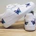 Nike Shoes | Custom Painted Air Force 1 Butterflies | Color: Blue/White | Size: 9.5