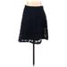 Jessica Simpson Casual A-Line Skirt Knee Length: Blue Print Bottoms - Women's Size 2