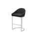 Wade Logan® Bemboe Stationary Bar & Counter Stool Upholstered/Leather/Metal/Faux leather in Black | 38.5 H x 19.5 W x 18.5 D in | Wayfair
