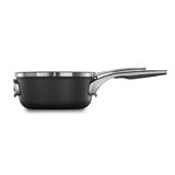 Calphalon 2.5 qt. Hard-Anodized Aluminum Saucepan w/ Lid Non Stick in Black/Brown | 5 H x 11 W in | Wayfair 2172379