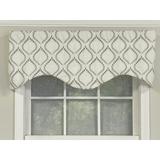 RLF Home Go Getter Cornice Valance Color Cream/Grayish Blue Polyester in White | 17 H x 50 W in | Wayfair 70345-SV-MO