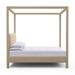 Tandem Arbor Lafayette Poster Bed Upholstered/Genuine Leather | 87 H x 62 W x 82 D in | Wayfair 115-11-FUL-22-ST-LE-OY