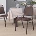 Flash Furniture Amaya Trapezoidal Back Stacking Banquet Chair w/ 1.5" Thick Seat Metal/Fabric in Brown | 34 H x 17.5 W x 17.5 D in | Wayfair