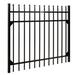 Fortress Building Products 4 ft. H x 4.7 ft. W Athens Pressed-Spear Metal Gate Metal in Black | 48 H x 56.5 W x 2 D in | Wayfair 413480543M