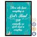 Trinx SpotColorArt Those Who Leave Everything in God's Hand Will Handcrafted Canvas Print Canvas in Blue | 29 H x 22 W x 1 D in | Wayfair