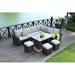 Latitude Run® Meltham Wicker/Rattan 9 - Person Seating Group w/ Cushions Synthetic Wicker/All - Weather Wicker/Wicker/Rattan in Gray | Outdoor Furniture | Wayfair