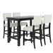 Red Barrel Studio® 4 - Person Counter Height Solid Wood Dining Set Wood/Upholstered in Brown | 36.3 H x 27 W x 52 D in | Wayfair