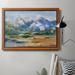 Loon Peak® Blue Mountain Peaks II Premium Framed Canvas - Ready To Hang Canvas, Solid Wood in Blue/Green/Yellow | 18 H x 27 W x 2.5 D in | Wayfair