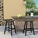 Rosalind Wheeler Waretown Patio Bar & Counter Stool Plastic in Black | 29 H x 20.5 W x 17 D in | Wayfair F0D2E4892EBE45809B042D756CC4336B