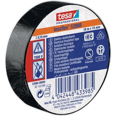 53988-00000-00 Isolierband ® Professional Schwarz (l x b) 10 m x 15 mm 1 St. - Tesa