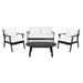 SAFAVIEH Outdoor Deacon 4-piece Conversation Patio Set. - 49" W x 30" D x 31" H