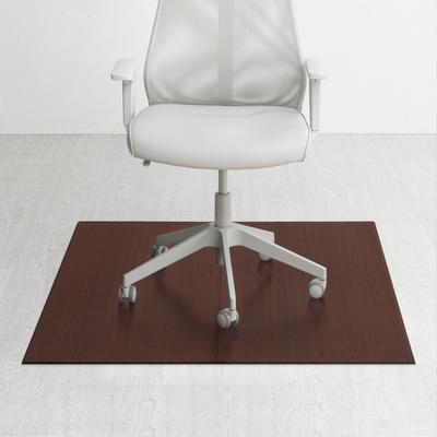 Jani Eco Bamboo (42 x 48) Deluxe Tri-fold Rectangular Chair Mat - 12 mm, Bamboo Plush Chairmat