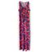 Lularoe Dresses | Lularoe Women’s Floral & Birds Print Sleeveless Long Maxi Dress Size Medium | Color: Blue/Red | Size: M