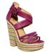 Nine West Shoes | Nine West Treston Rainbow Wedge Sandals 8 | Color: Pink/Purple | Size: 8