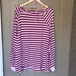 Free People Tops | Free People Movement Port Combo Long Sleeve Striped Top | Color: Pink/Red | Size: Various