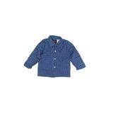 Hudson Ferrell Long Sleeve Button Down Shirt: Blue Checkered/Gingham Tops - Size 18 Month