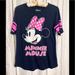 Disney Tops | Disney Minnie Mouse Junior’s M Short Sleeve Raglan Tee | Color: Black | Size: Mj