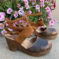 Free People Shoes | Free People Belmont Leather Clogs | Color: Brown | Size: 38 Eur/ Fits 7.5-8