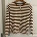 Madewell Tops | Nwt Madewell Long Sleeve Tee Size S | Color: Brown/Cream | Size: S