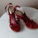 Jessica Simpson Shoes | Jessica Simpson Wooden Heel Shoes | Color: Red | Size: 6.5