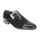 Mens Formal Brogues Black Suede Leather Shoes [EL0759-BLACK-11UK]