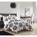 Yazmin _Chic Home Yazmin 7 Piece Bed In A Bag Duvet Set, King Blue Down/Microfiber in Gray | King Duvet Cover + 2 Shams | Wayfair BDS45522-BIB-WR