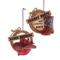 Kurt Adler 2 Piece Western Lariat Hanging Figurine Ornament Set in Brown/Red | 8 H x 6 W x 7 D in | Wayfair E0726