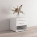 Meble Furniture Perth 1D 17" Nightstand Wood in White | 16.1 H x 17.7 W x 15.7 D in | Wayfair PERTH-1D-NIGHT-WHITE