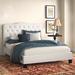 Lark Manor™ Ahmaud Bed Upholstered/Velvet, Solid Wood in White | 57 H x 58 W x 81 D in | Wayfair 1A05069FFBA0465CADE808F5D148725F