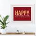 The Holiday Aisle® Happy Thanksgiving Red 2 Framed Print Plastic/Acrylic in Orange/Red/White | 11 H x 14 W x 1 D in | Wayfair