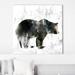 Loon Peak® Bear - Floater Frame Painting on Canvas in Black/White | 28 H x 28 W x 1.5 D in | Wayfair 0424A4EE11674669907A473EB099BE44