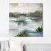 Loon Peak® Roads Not Taken - Floater Frame Painting Canvas in Blue/Green/White | 28 H x 28 W x 1.5 D in | Wayfair DB9F3C2773A1469381F52BB9152EE206