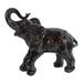 Bungalow Rose Ceramic Elephant Statue Porcelain/Ceramic in Black | 15.5 H x 16.5 W x 6.8 D in | Wayfair 7423DDD8A2F349D7A0E46ADDB82FC8BA