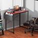 17 Stories Office Desk Computer Desk Adjustable Table Feet w/ Additional Storage Bag Wood/Metal in Red | 29.5 H x 31.5 W x 19.5 D in | Wayfair