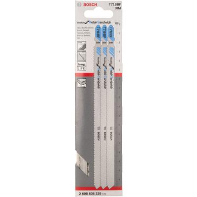 Bosch - Stichsägeblatt t 718 bf, Metal-Sandwich, 3er-Pack