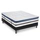 Ensemble Matelas Mémoire de forme h30cm et Sommier en kit bois 140x190