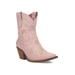 Women's Primrose Mid Calf Western Boot by Dingo in Pink (Size 9 1/2 M)