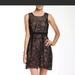 Jessica Simpson Dresses | Jessica Simpson Mesh Overlay Floral Dress Size 4 Black Sleeveless | Color: Black | Size: 4