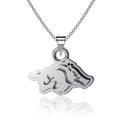 Dayna Designs Arkansas Razorbacks Silver Small Pendant Necklace