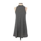 Love, Fire Casual Dress - A-Line Mock Sleeveless: Black Print Dresses - Women's Size Small