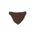 Sunsets Swimsuit Bottoms: Brown Solid Swimwear - Women's Size 10