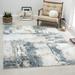 Luxe Weavers Camellia Collection 1660 Blue 5x7 Distressed Abstract Area Rug - Luxe Weavers 1660 Blue 5x7