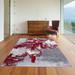 Luxe Weavers Nuvola Collection 8722 Red 6x9 Modern Abstract Area Rug - Luxe Weavers 8722 Red 6x9