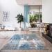 Luxe Weavers Victoria Collection 9084 Light Blue 2x7 Contemporary Abstract Area Rug - Luxe Weavers 9084 Light Blue 2x7