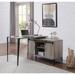 Zakwani Writing Desk, Gray Oak & Black Finish